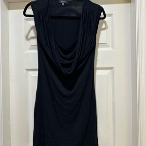 Guess Black Draped Neck Top